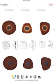 Aplica de perete LED design decorativ ACUSTIC 24,2cm