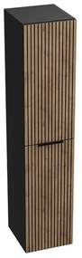 Dulap inalt suspendat Rune Ivar 2 usi 30 cm finisaj negru-lemn mat