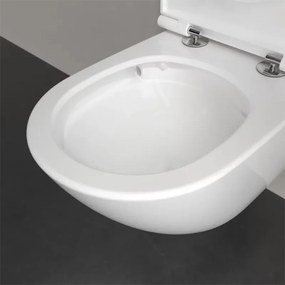 Set vas WC suspendat, Villeroy & Boch, Universo, cu capac soft close și quick release, alb