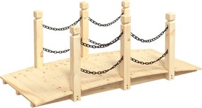 vidaXL Pod de grădină balustrade cu lanț 150x67x56 cm lemn masiv molid