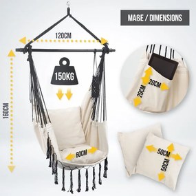 MIADOMODO Balansoar suspendat, bej