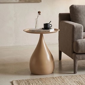 Masuta Laterala Rotunda Savina Metal Cappuccino D39x42 Cm