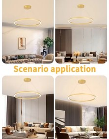 Immax NEO 07159-G80 - Lustr LED FINO 60W 230V Tuya auriu + DO dimabil