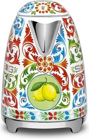 Cana electrica SMEG Dolce & Gabbana KLF03DGEU, 2400 W, 1,7 l, Baza rotativa la 360°, Finisaj lucios, Multicolor