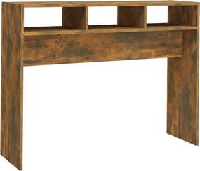 vidaXL Măsuță consolă, stejar fumuriu, 105x30x80 cm, lemn prelucrat