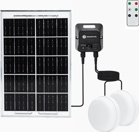 Aigostar - Plafonieră LED solară 2xLED/35W/3,7V 6000 mAh IP65 + telecomandă