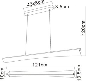 Lustra LED suspendata design modern MALINDA