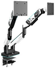 Suport dublu pentru monitoare de 49 de inchi, alb-negru X-Arm Dual RGB