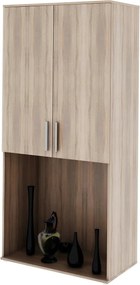 Dulap DUNAJ TIPUL5, stejar sonoma, PAL melaminat/metal, cu 2 usi, 90x4