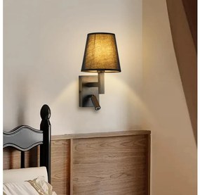 Lampă LED de perete Brilagi DEYA 1xE14/40W/230V + LED/3W negru