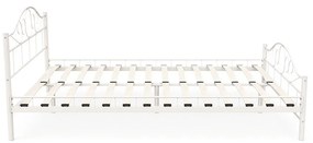Cadru pat metalic Mimi cu grilaj cadou-alb-140x200cm
