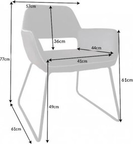 Scaun elegant, tapitat Mustang, taupe antic
