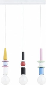 Lustră suspendată pe cablu LUMIO 3xE27/15W/230V multicoloră