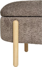 Bancă Branca cu depozitare, cu cataramă, maro/natural