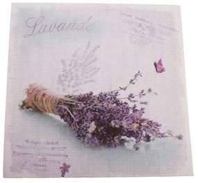 Tablou pe pânză Lavender letter, 28 x 28 cm