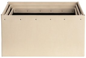 Cutii de depozitare bej 3 buc. din carton Ture – Bigso Box of Sweden