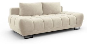 Canapea extensibilă cu 3 locuri și tapițerie de catifea Windsor &amp; Co Sofas Cirrus, bej