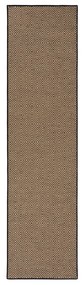 Covor tip traversă pentru scări negru/în culoare naturală din iută 60x600 cm Diamond – Flair Rugs