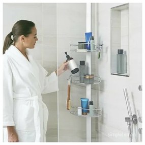 Simplehuman Bară reglabilă cu rafturi pentru duș,mică