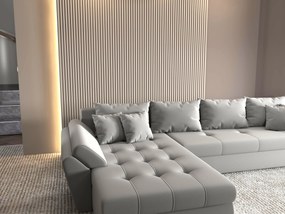 Colțar extensibil dumonde cu ladă de depozitare si sezut confortabil din spuma high-density, Loana XL Royal Antracit 335x185 cm