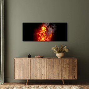 Tablou - Trandafiri în foc (120x50 cm)