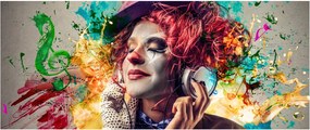 Tablou - Artista cu căști (120x50 cm)