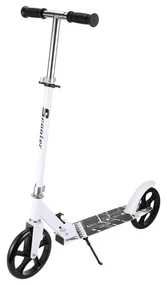 Trotineta copii si adolescenti NOVOKIDS™ Fusion EVO PRO, Maxim 100 kg, Functie Super Brake, Maner reglabil pe inaltime, Diametru roata 200 mm, Alb