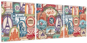 Tablou - Călătorul (cu ceas) (90x30 cm)