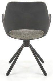 Scaun de bucaterie Lynch, gri/negru