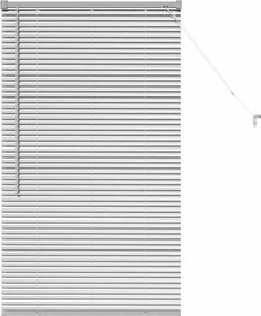 vidaXL Jaluzele venetiene Manual Argintiu 130 x 70 cm Aluminiu