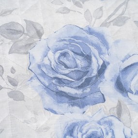 4Home Cuvertură de pat Roses in blue, 220 x 240 cm+ 2x 40 x 40 cm