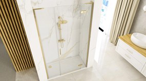 Ușă de duș Rea Hugo 90 Gold Brush + Panou de duș 30
