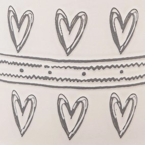 Cană din ceramică Inimioare II, 450 ml