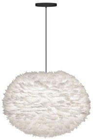 Abajur XL modern cu pene de gasca EOS alb, 75cm