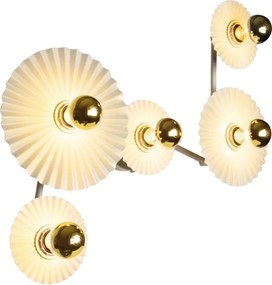 Osram - Aplica de perete PLISSEE 5xE27/15W/230V crem