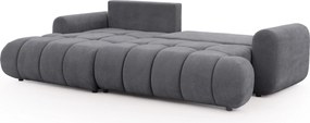 Colțar extensibil pentru dormit Lutario Mini stânga - chenille gri Vibe 95