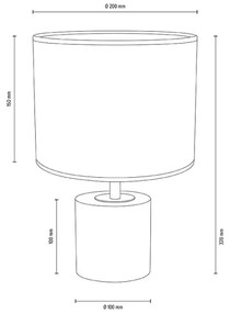 Spot-Light DO708191174 - Lampă de masă KRETA 1xE27/25W/230V, pin/alb
