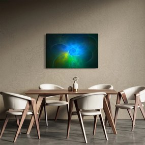 Tablou cu abstracțiune albastră (90x60 cm)