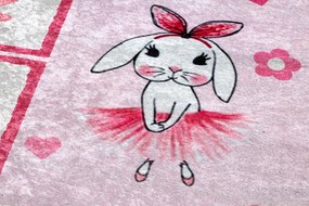 JUNIOR 51828.802 covor lavabil hopscotch, balerină pentru copii anti-alunecare - roz - SECUNDAR-COTATI PRODUSUL