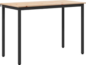 vidaXL Masă de dining natural 110 x 55 x 75 cm Lemn de pin masiv