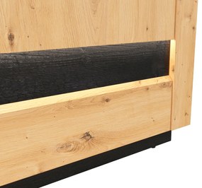 Comodă Ostia KOM1D4S (Stejar artisan + Stejar negru) (cu iluminat LED). 1025968