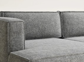 Colțar gri extensibil/cu spațiu de depozitare cu tapițerie din chenille (cu colț pe partea stângă/cu șezlong) Velto – Maison de Rêve