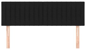 Tablii de pat, 2 buc., negru, 72x5x78 88 cm, textil 2, Negru, 72 x 5 x 78 88 cm