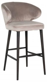Scaun de bar tapitat Indigo gri deschis