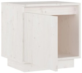 Noptiera, alb, 40x30x40 cm, lemn masiv de pin 1, Alb