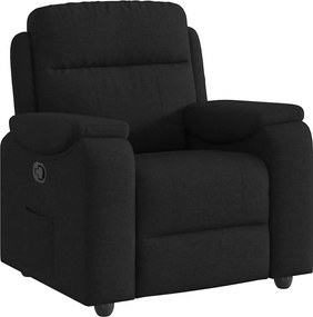 vidaXL Fotoliu rabatabil, negru, material textil