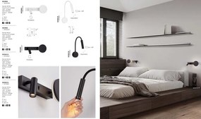 Aplica de perete cu reader LED ideala dormitor Noima alb