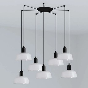 Lustra cu 7 pendule metal TATAWIN S alb