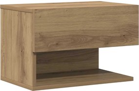 vidaXL Noptieră de perete, stejar artizanal