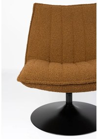 Fotoliu galben ocru cu tapițerie din stofă bouclé Jax – White Label